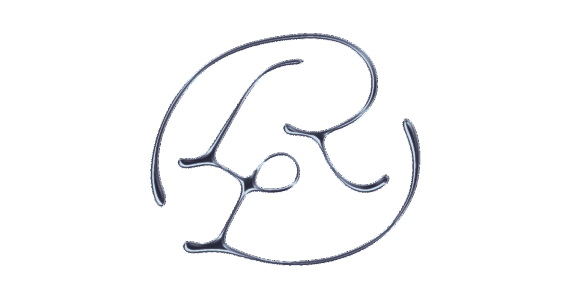 Rachel Lu written in silver serif letters