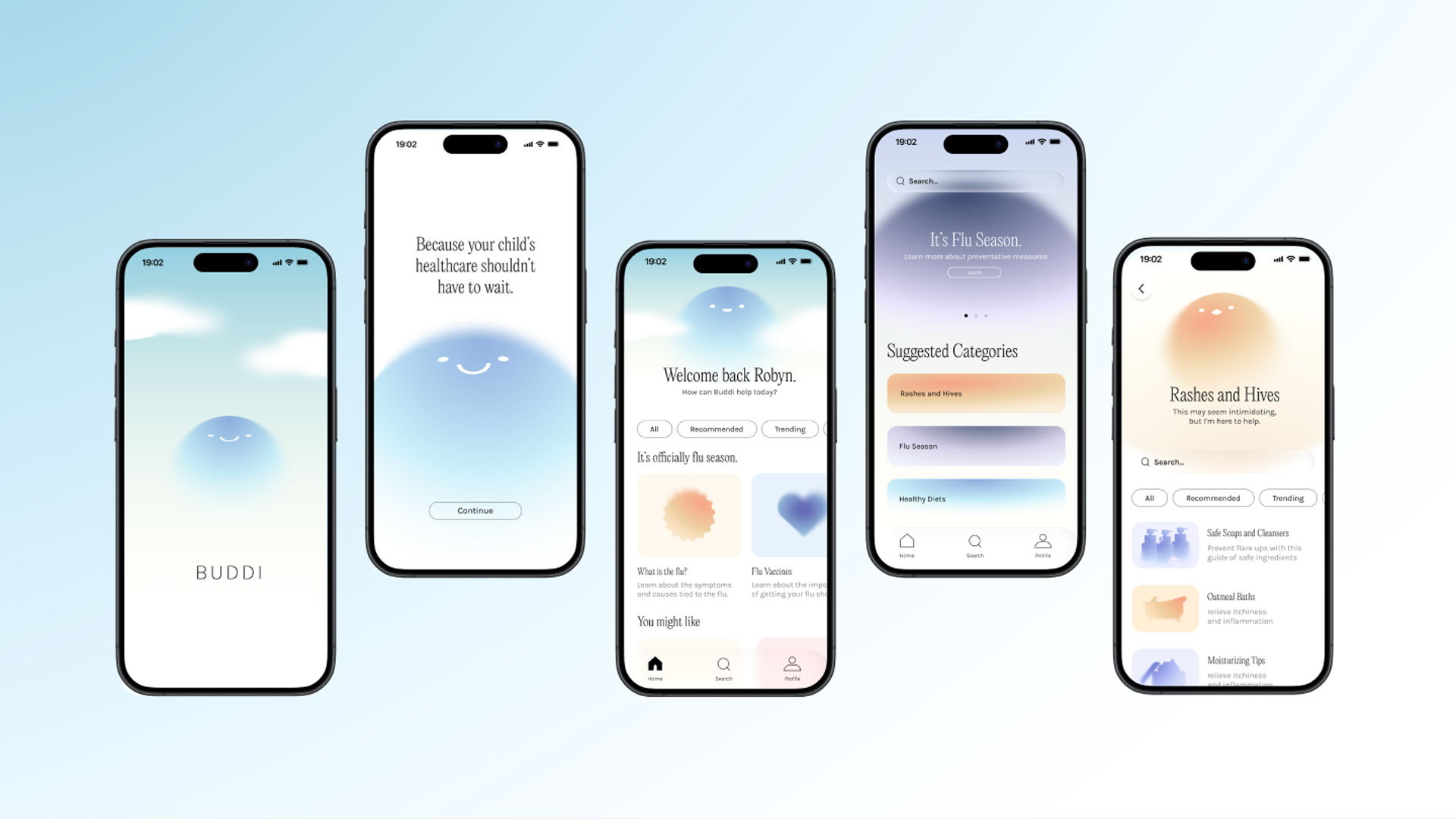 Buddi app branding mockup
            with primary colors and interface elements